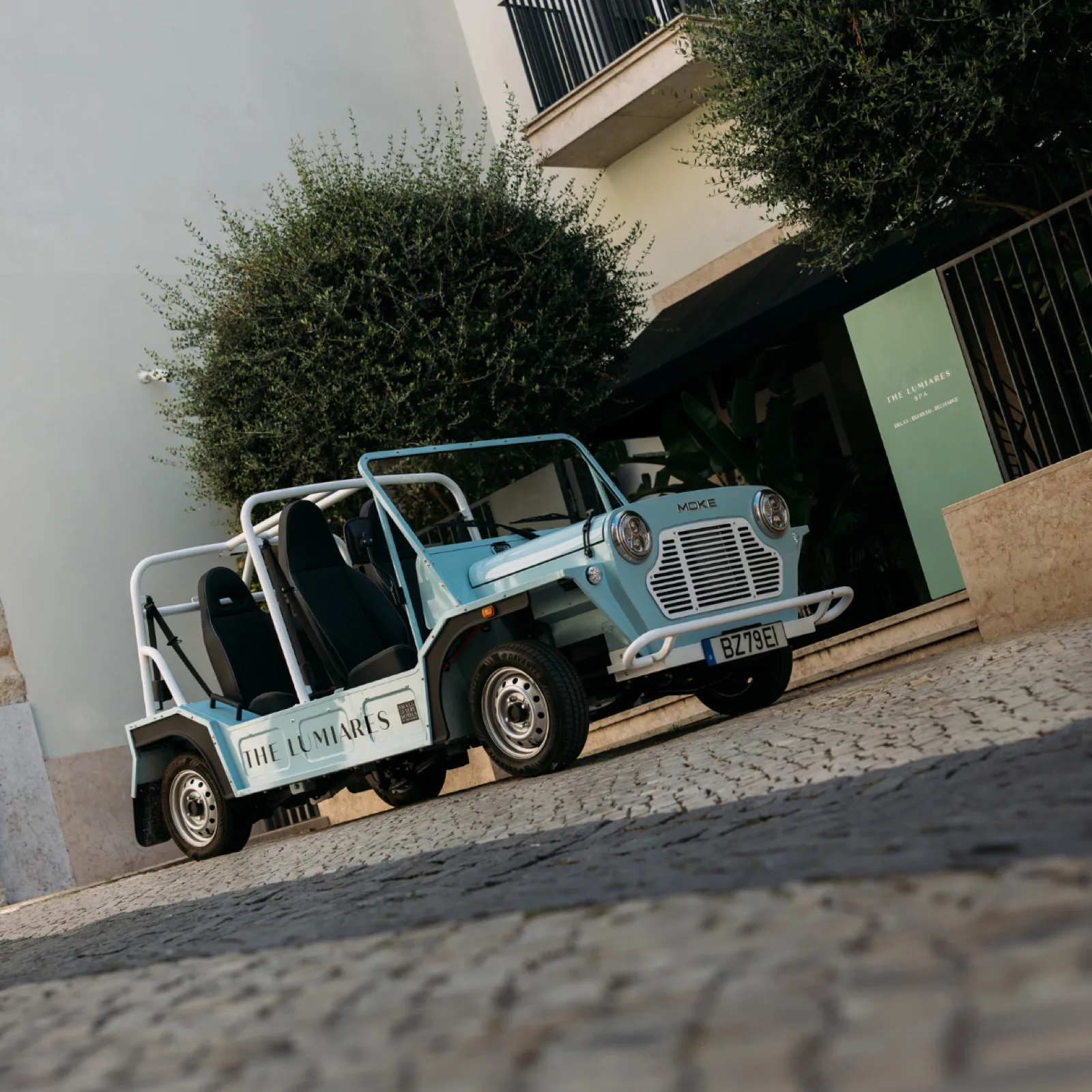 Moke outside The Lumiares in Lisbon